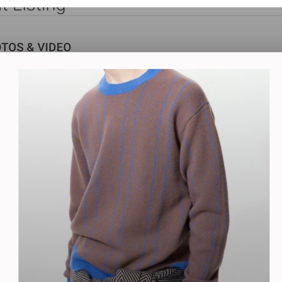 Uniqlo Other - Uniqlo Men's Large Sweater in Brown with Blue Trim